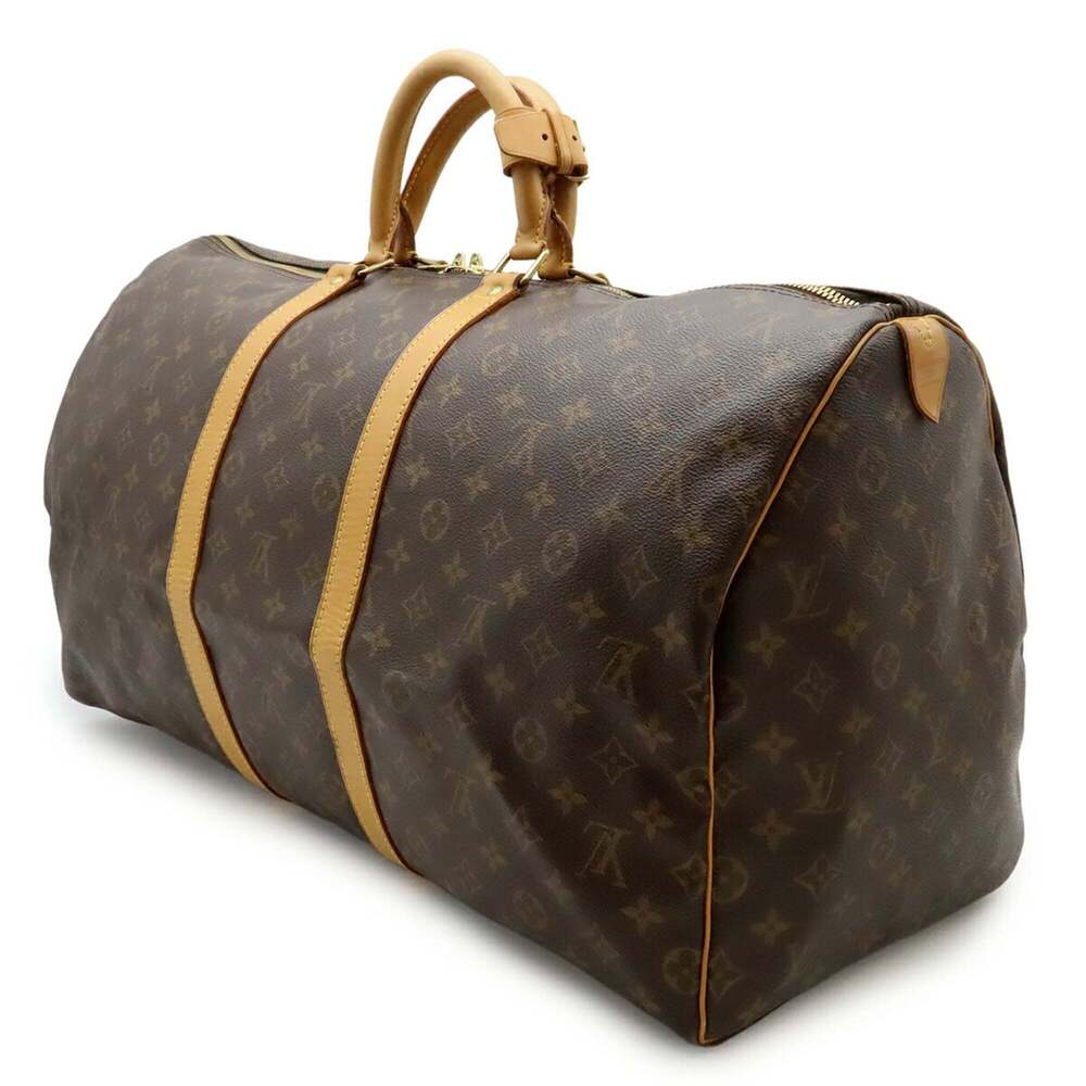 LOUIS VUITTON Authentic Brown Monogram Keepall 55 Boston Bag - Picture 3 of 9